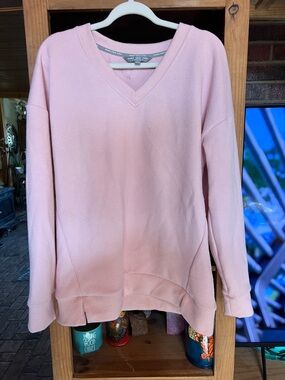 Marc New York Pastel Pink V-Neck Knit Sweater
